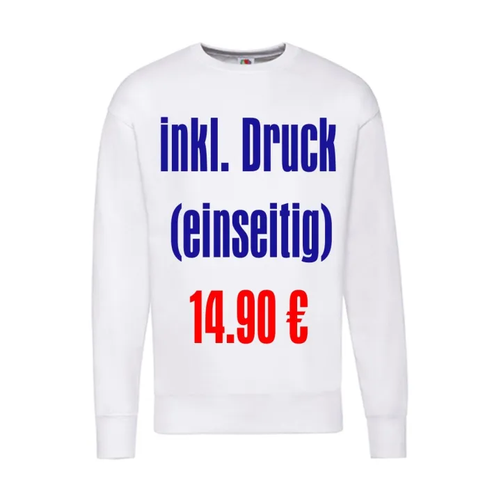 Sweatshirt bedrucken Fruit of the Loom