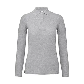 ID001 LSL Polo BC Women F Haether Grey