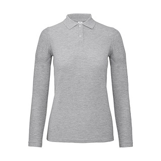 ID001 LSL Polo BC Women F Haether Grey